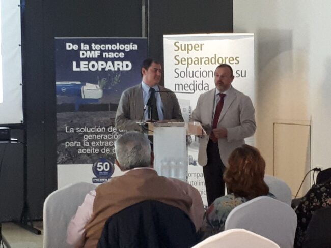 Giuseppe Parma y Javier Herrero en la conferencia de Infaoliva