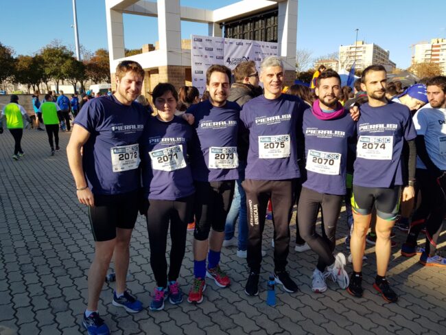 El quipo de Pieralisi antes de la carrera